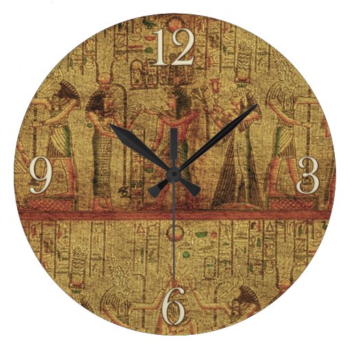 Ancient Egyptian Temple Wall Art Large Clock Zazzle