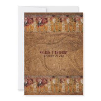 Ancient Egyptian Themed Wedding Invitation invitation