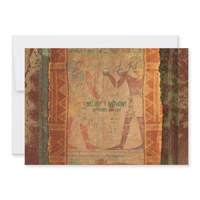 Ancient Egyptian Themed Wedding Invitation by wasootch