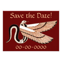 Ancient Egyptian Winged Serpent Invitations