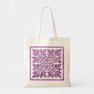 Ancient english tile cool tender purple bags