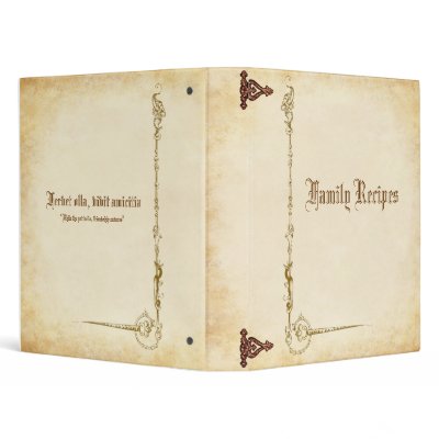 Ancient Family Cookbook 3 Ring Binders by Adrianas6