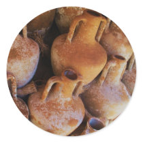 Ancient Greek Amphoras Round Sticker