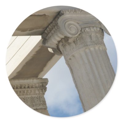 Ancient Greek Architectural Columns Stickers by gothicarts