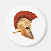Ancient Greek Warrior Helmet Refrigerator Magnets
