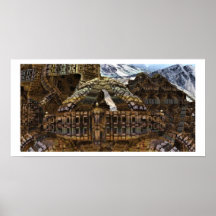 Ancient Hill top Temple Poster