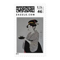 Ancient Japanese Painting circa 1793 Stamp
