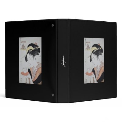 Ancient Japanese Painting circa 1796 3 Ring Binders by DDMcollections