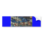 Ancient Japanese Painting of Samurai and Mongols Bumper Sticker