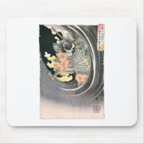 Ancient Japanese Samurai Painting Mouse Pad