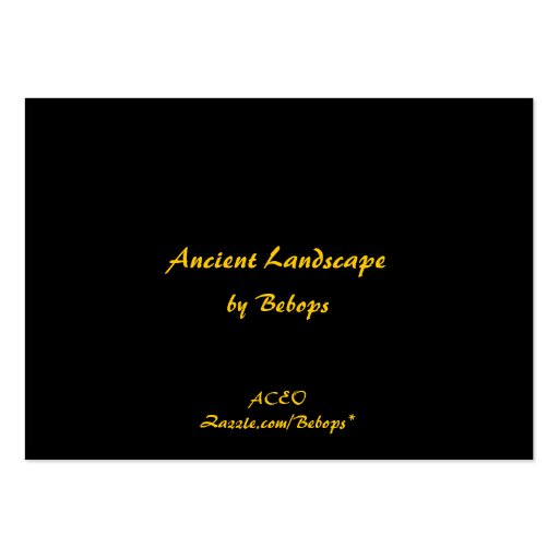 Ancient Landscape ATC Business Card (back side)