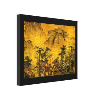 Ancient Landscape Wrapped Canvas Print