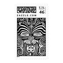 Ancient Maori Moko tribal tattoo design. Stamps