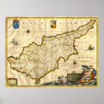 Ancient Map of Cyprus Print