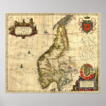 Ancient Map of Norway Posters