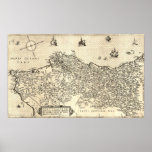 Ancient Map of Portugal Print