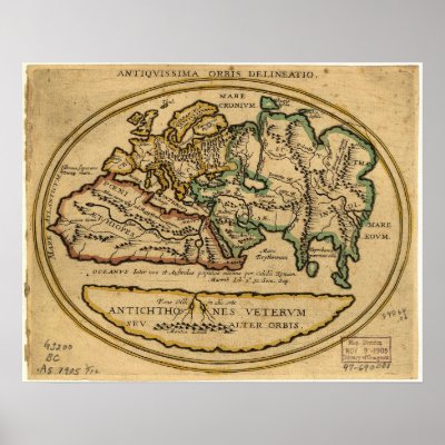 Ancient World  on Ancient Map Of The World   Unknown Date Poster By Terraprints Classic