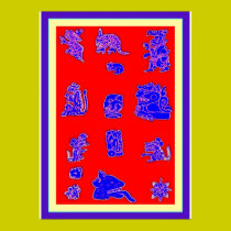 Ancient Mayan Glyphs posters