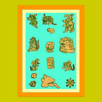 Ancient Mayan Glyphs posters