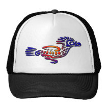 Ancient Mexico Design Road Runner hats
