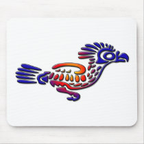 Ancient Mexico Design Road Runner mousepads