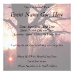 Ancient Oak at Sunset Personalized Invitation