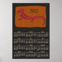 Ancient Painting 2012 Year of the Dragon Calendar Poster