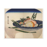 Ancient Painting of a Bowl of Sushi circa 1800's Post Card