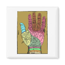Ancient Palm Reading Chart magnets