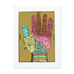 Ancient Palm Reading Chart Postcard