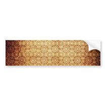 ANCIENT PAPYRUS SCROLL PATTERNS SHAPES DIGITAL ART BUMPER STICKER