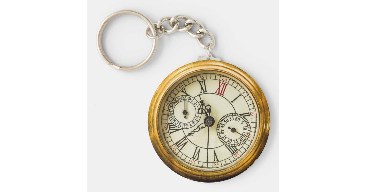 Ancient Pocket Watch Keychain Zazzle
