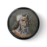 Ancient Roman Pan Mosaic Pinback Buttons