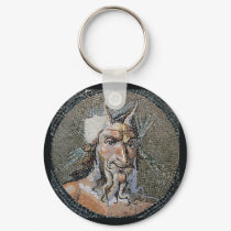 Ancient Roman Pan Mosaic keychains