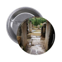 Ancient Roman stone doorway in Ephesus, Turkey Pinback Buttons