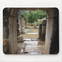 Ancient Roman stone doorway in Ephesus, Turkey Mouse Pad