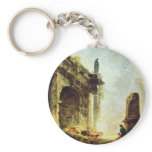 Ancient Ruins By Robert Hubert Keychains