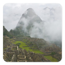 Ancient ruins of Machu Picchu with Andes