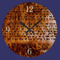 Ancient Sumerian Cuneiform Designer Clock wall clocks