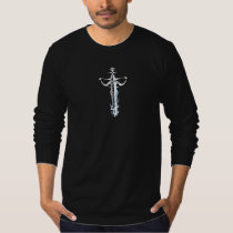 tshirt, sword, steel, fire, tatoo, biker, power, blade, knife, pop art, T-shirt/trøje med brugerdefineret grafisk design