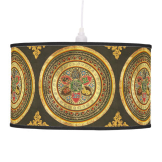 ANCIENT TIBETAN MANDALA PENDANT LAMP
