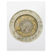 Ancient Venice clock Letterhead Template