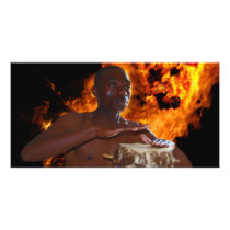 Ancient Warrior Drumbeats Photo Card Template