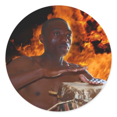 Ancient Warrior Drumbeats Sticker by laureenr
