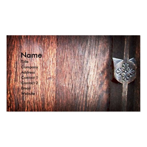Ancient Wood, business card template (front side)