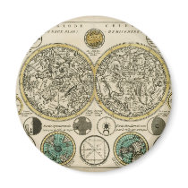 Ancient World Map East and West Fridge Magnet