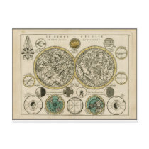 Ancient World Map East and West Post Cards