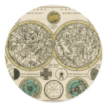 Ancient World Map East and West Stickers