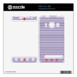 Anclas rojas con las rayas del bretón de los azule skins para elHTC evo 4G