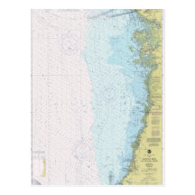 Anclote Keys to Crystal River Nautical Chart Postc Postcard